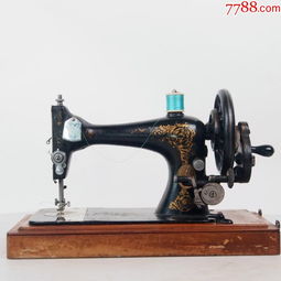 稀有18 2年英國工業風古董勝家singer手搖縫紉機帶箱 古董影像器材收藏