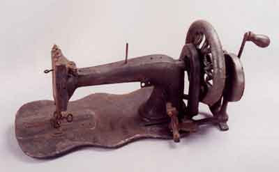 早期單線鏈?zhǔn)骄€跡手搖縫紉機(jī)