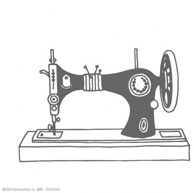 手繪縫紉機圖片素材